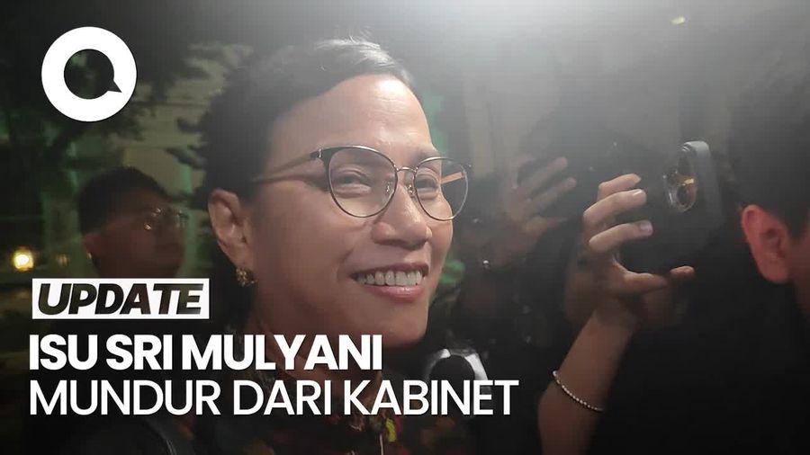Video: Senyum Sri Mulyani Saat Ditanya Isu Mundur dari Kabinet Prabowo