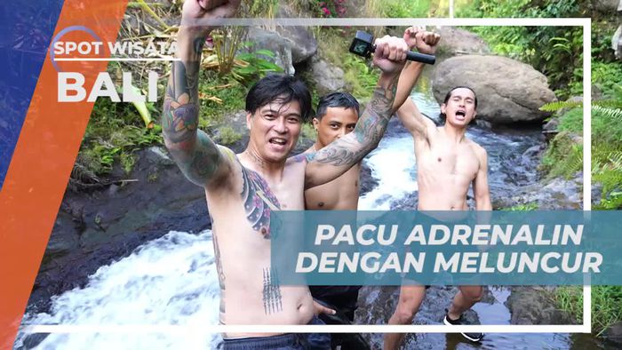 Memacu Adrenalin dengan Meluncur di Water Slide Alami, Bali