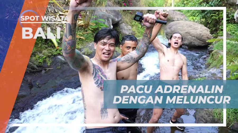 Memacu Adrenalin dengan Meluncur di Water Slide Alami, Bali
