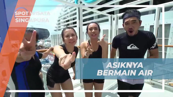 Bersuka Cita dan Berenang di Water Park di Atas Kapal, Singapura