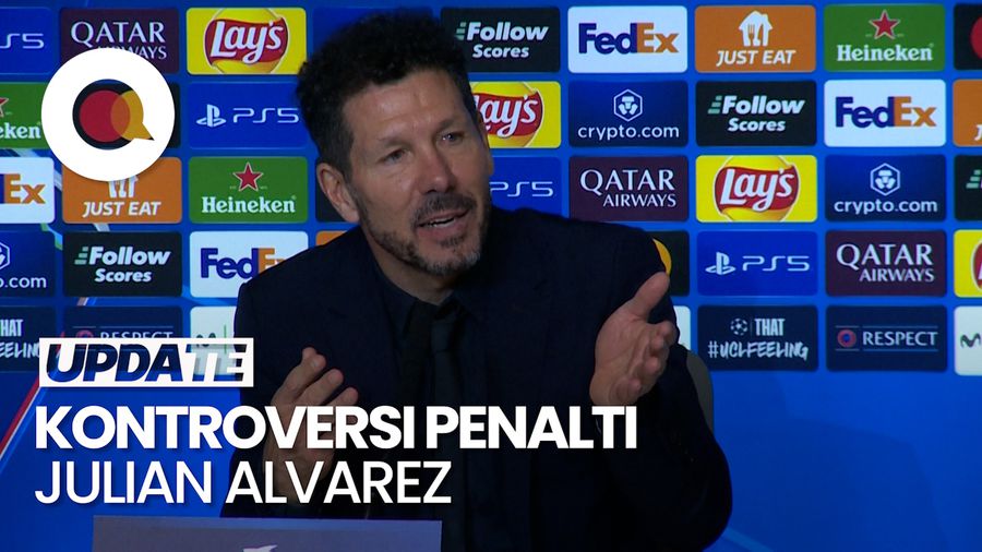 Video Momen Simeone Debat dengan Wartawan soal Penalti Alvarez Dianulir