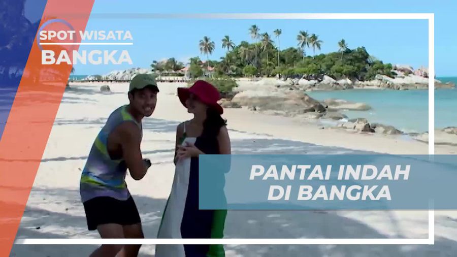 Bermain Ceria di Pantai Indah yang Menawan di Bangka