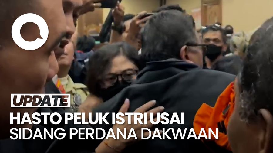 Video: Momen Hasto Peluk Istri dan Djarot Usai Sidang, Singgung Kriminalisasi