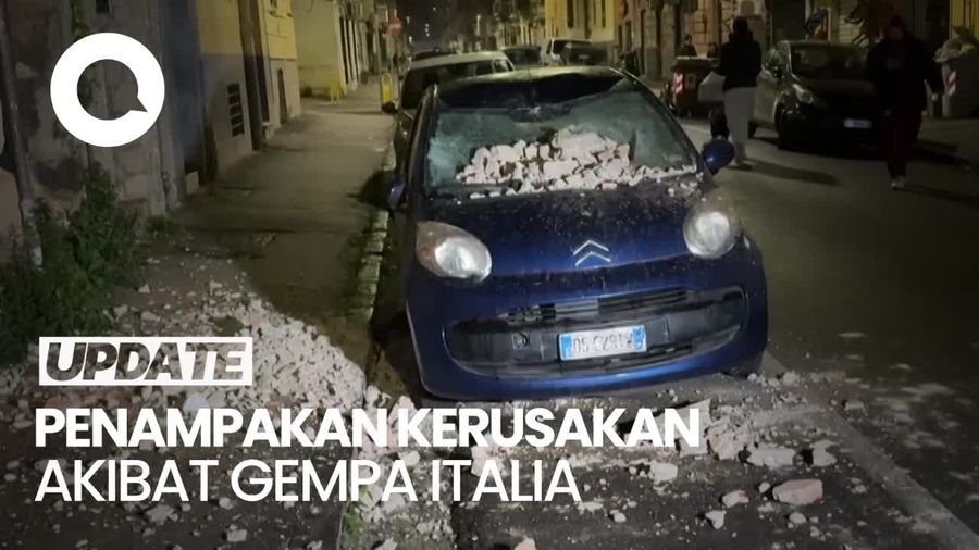 Video: Suasana Naples Italia Setelah Diguncang Gempa, Warga Berhamburan di Jalan