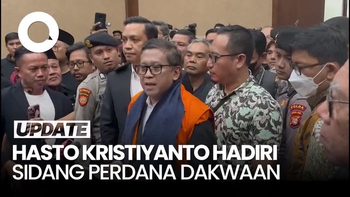 Video: Hasto Hadiri Sidang Perdana, Tuding Dakwaan Daur Ulang