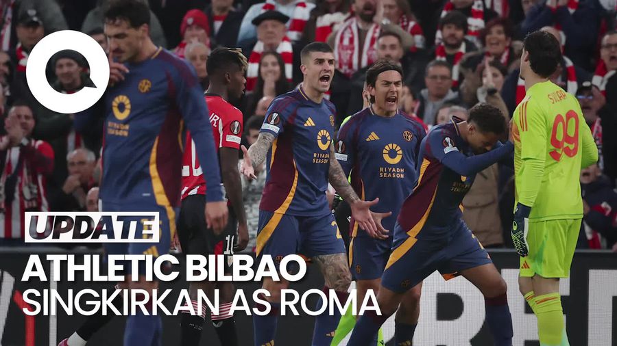 Video: Hajar 10 Pemain Roma 3-1, Athletic Bilbao ke Perempatfinal