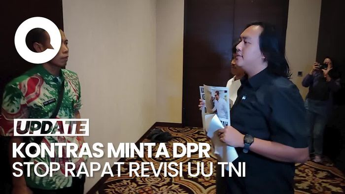 Video: KontraS Geruduk Rapat Tertutup DPR, Minta Setop Revisi UU TNI
