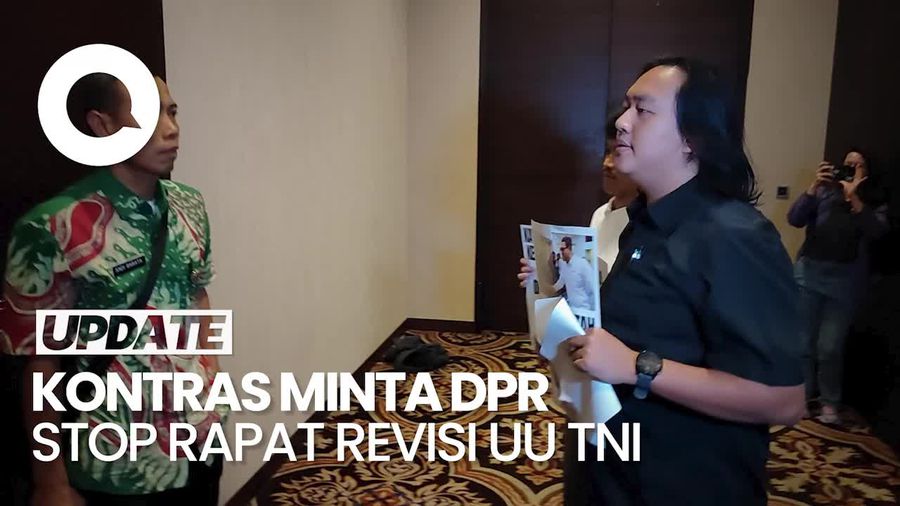 Video: KontraS Geruduk Rapat Tertutup DPR, Minta Setop Revisi UU TNI