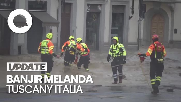 Video: Hujan Lebat Picu Banjir dan Tanah Longsor di Tuscany Italia