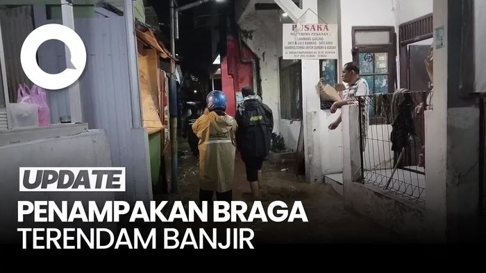 Video: Braga Bandung Kebanjiran gegara Luapan Sungai Cikapundung