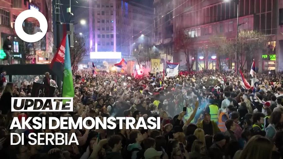 Video: Demo Besar-besaran Anti-Pemerintah di Serbia