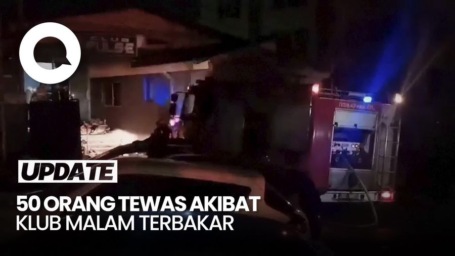 Video Klub Malam Makedonia Utara Terbakar Hebat, Puluhan Orang Tewas