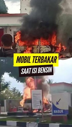 Video Mobil Terbakar Saat Isi Pertalite di SPBU Gorontalo, 2 Orang Luka Bakar