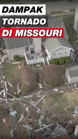 Video dari Udara: Missouri Luluh Lantak Disapu Tornado