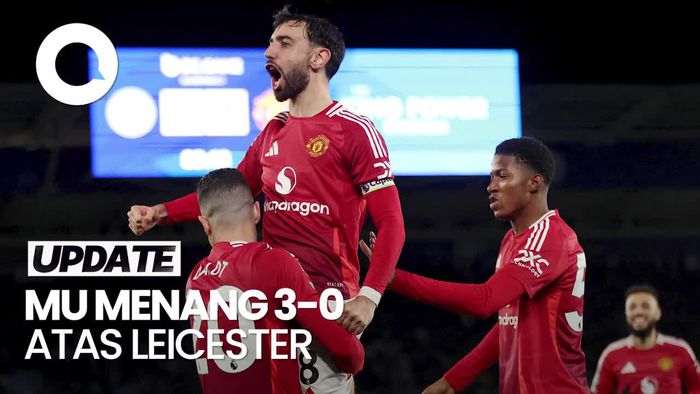 Video: Manchester United Bantai Leicester, Fernandes Cetak Gol Lagi