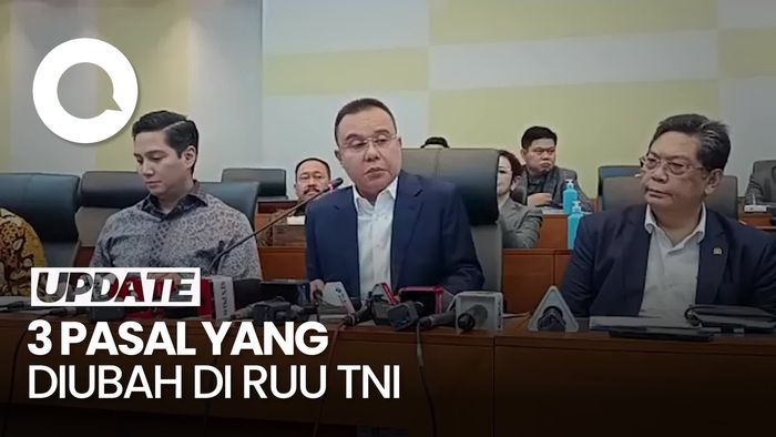 Video DPR Sebut Ada 3 Pasal yang Diubah di RUU TNI: Usia Pensiun-Jabatan Sipil