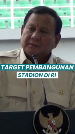 Video: Prabowo Targetkan Pembangunan 20 Stadion Baru dalam 2-3 Tahun ke Depan