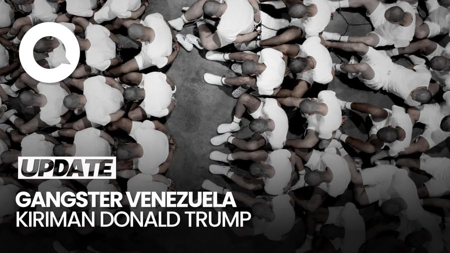 Video 238 Gangster Venezuela Kiriman Trump Tiba di Penjara El Salvador