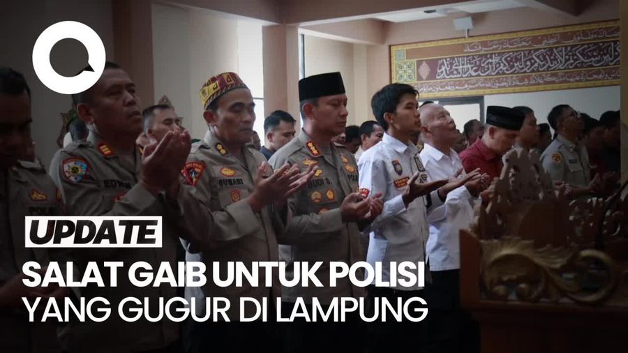 Video: Polrestabes Bandung Gelar Salat Gaib untuk Anggota Polri yang Gugur di Lampung