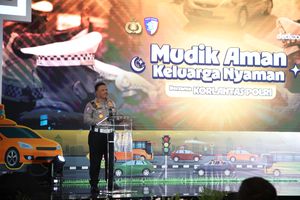 Gelaran Mudik Aman Keluarga Nyaman Bersama Korlantas 