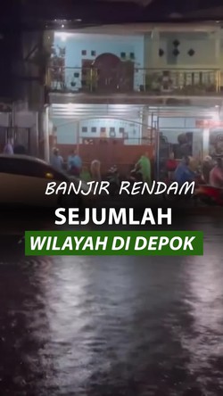 Video: Hujan Deras Guyur Depok, 5 Ruas Jalan Terendam Banjir