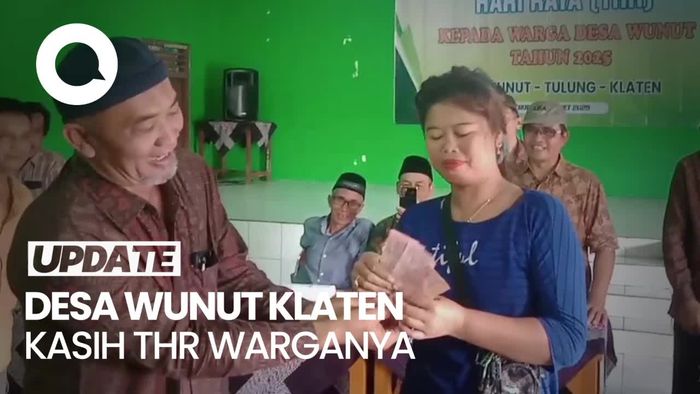 Video Desa Wunut Klaten Bagi-bagi THR Total Rp 457 Juta ke Warganya