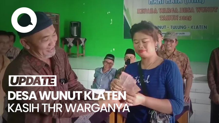 Video Desa Wunut Klaten Bagi-bagi THR Total Rp 457 Juta ke Warganya