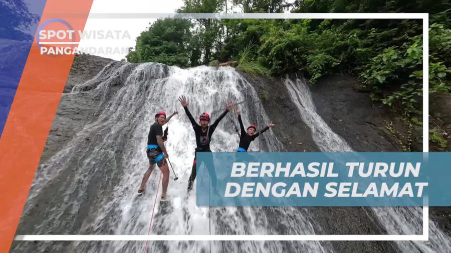 Menyusuri Jalur Rappelling dan Berhasil Turun Selamat di Pangandaran