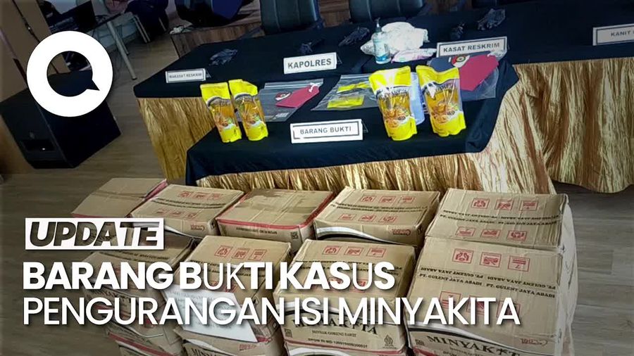 Video: Barang Bukti Sitaan Kasus Pengurangan Isi Minyakita
