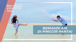 Bermain Air Seru di Pantai Cantik Gusung Sanggalau, Kalimantan Timur