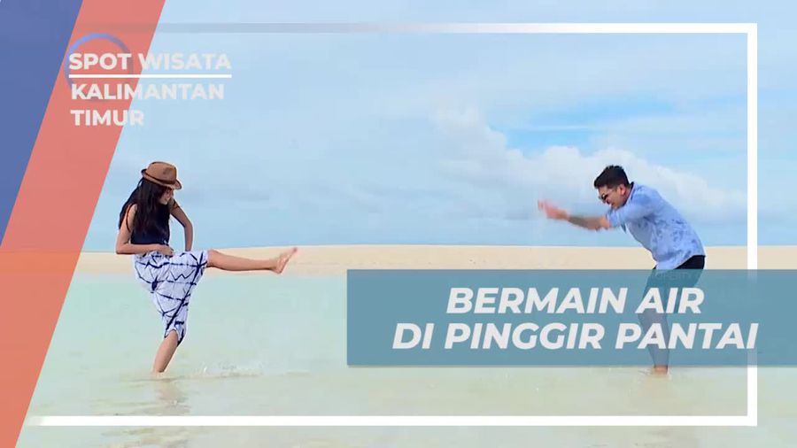 Bermain Air Seru di Pantai Cantik Gusung Sanggalau, Kalimantan Timur