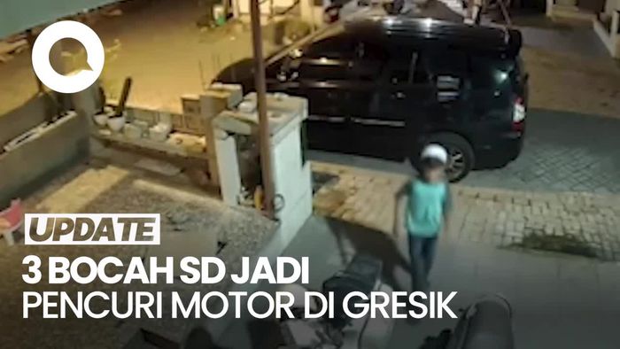 Video: 3 Bocah SD di Gresik Sudah 4 Kali Curi Motor, Nyaris Diamuk Massa