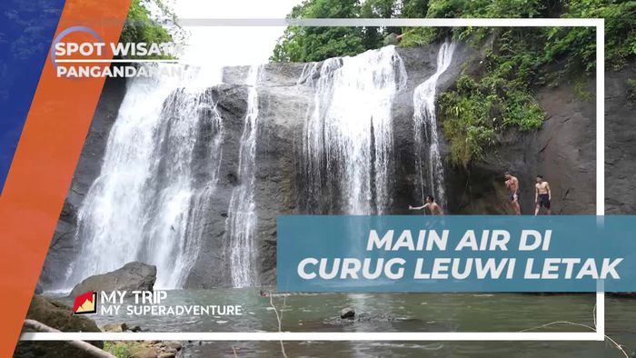 Bermain Ceria di Air Segar Curug Leuwi Letak, Pangandaran
