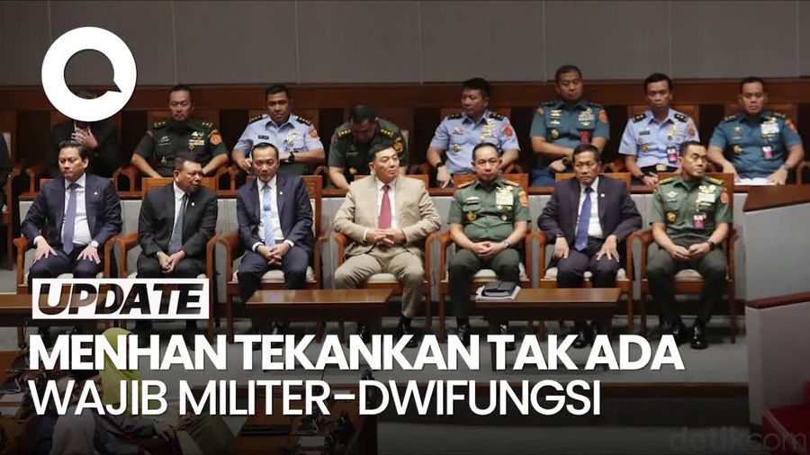 Video: Menhan Tegaskan Tak Ada Wajib Militer-Dwifungsi Seusai RUU TNI Disahkan