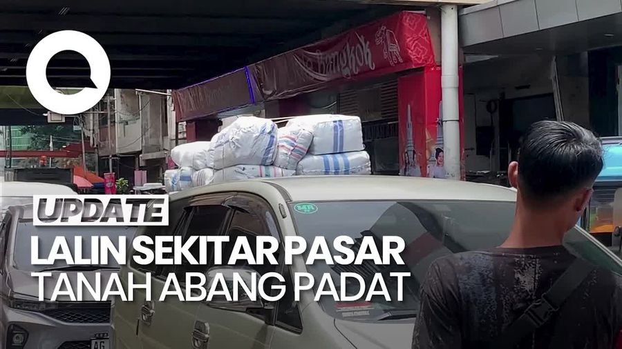Video: Jelang Lebaran, Jalanan Sekitar Pasar Tanah Abang Padat