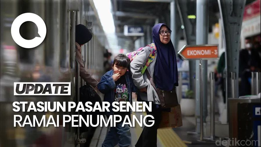 Video: Suasana Stasiun Pasar Senen Jelang Lebaran