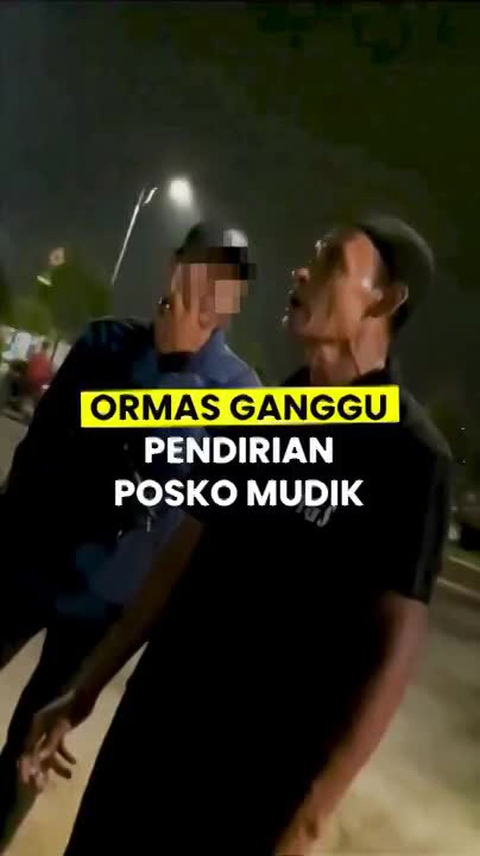 Video: Pria Mengaku Anggota Ormas di Cikarang Ngamuk Larang Pendirian Posko Mudik