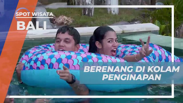 Berenang dengan Gembira di Kolam Penginapan Kampung Jimba, Bali