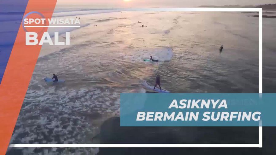 Keseruan Bermain Surfing di Pantai Batu Bolong, Bali
