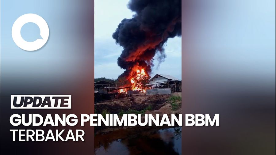 Video Gudang Penimbunan BBM di Lampung Selatan Terbakar