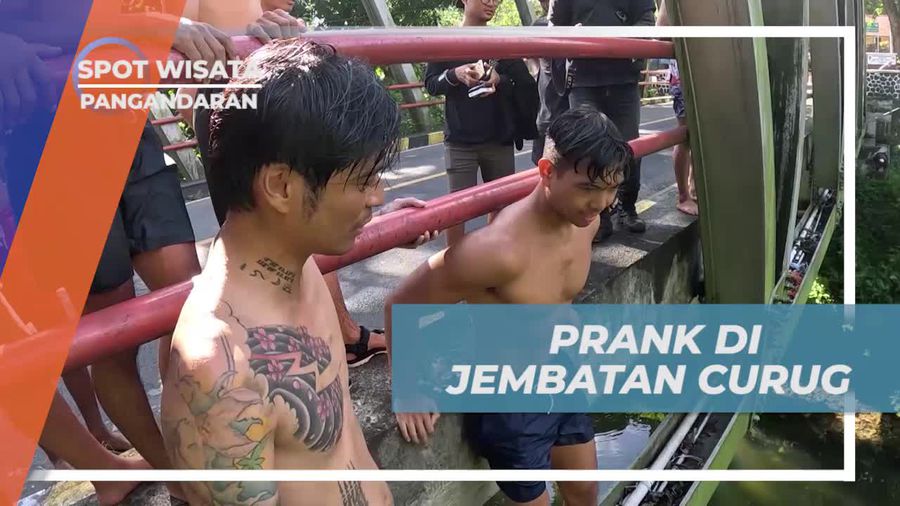 Bersenang-senang dengan Prank Seru di Jembatan Curug Pangandaran
