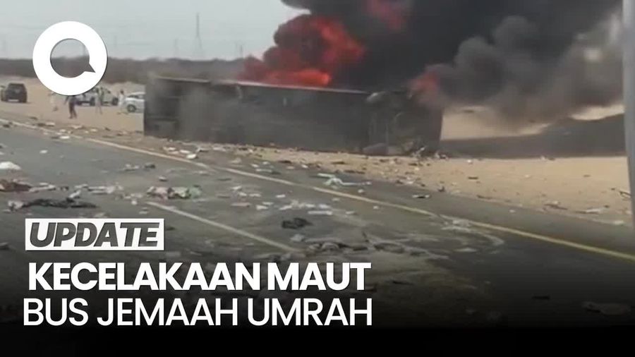 Video Kronologi Kecelakaan Maut Bus Jemaah Umrah di Arab Saudi