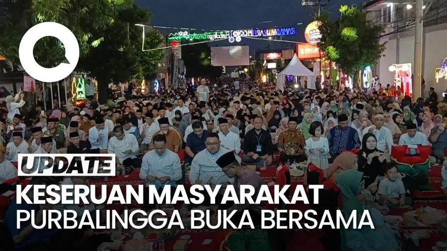 Video: 15 Ribu Warga Purbalingga Buka Bersama Makan Tempe Mendoan