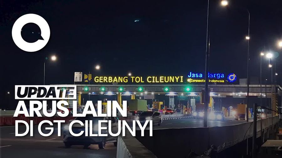 Video: Kondisi Arus Lalin di GT Cileunyi Ramai Lancar Malam Ini 