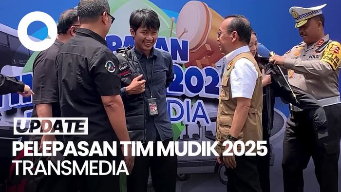Video: Menko PMK dan Kakorlantas Lepas Tim Liputan Mudik 2025 Transmedia