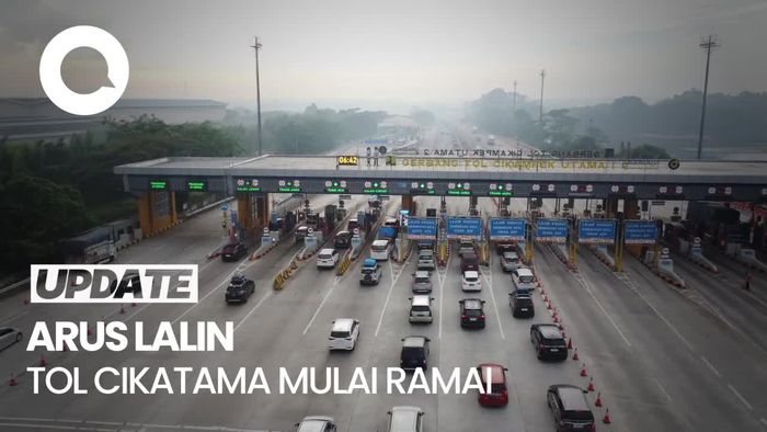 Video: H-7 Lebaran, Arus Lalin Tol Cikatama Mulai Ramai