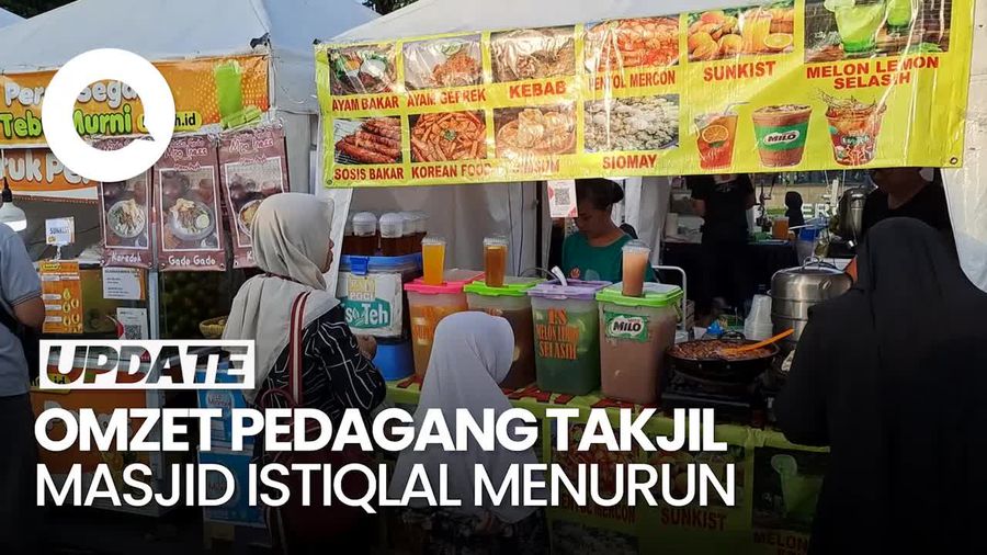 Video: Curahan Hati Pedagang Takjil di Masjid Istiqlal yang Omzetnya Menurun
