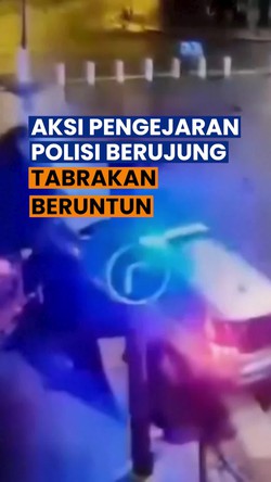 Video: Aksi Pengejaran Polisi di Paris Berujung Tabrakan, 13 Orang Terluka