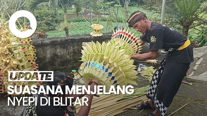Video: Jelang Hari Raya Nyepi, Warga Blitar Ikuti Lomba Hias Penjor-Gebogan 
