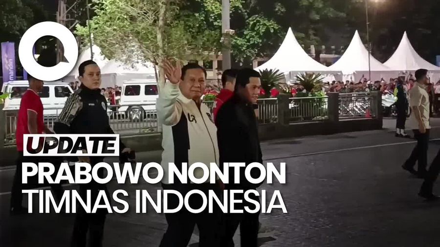 Video: Momen Prabowo Tiba di GBK, Nonton Indonesia Vs Bahrain